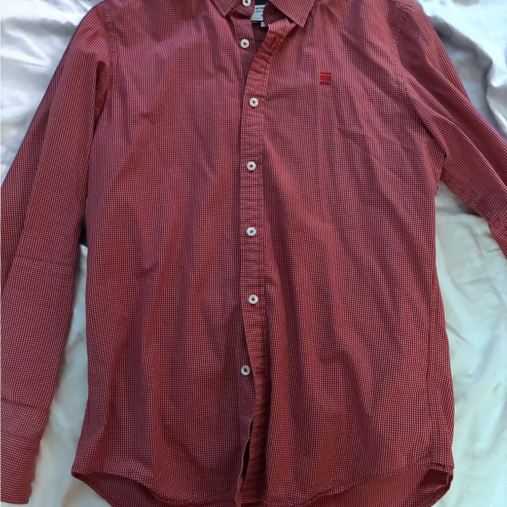 G-Star Red Casual Button Down Shirt